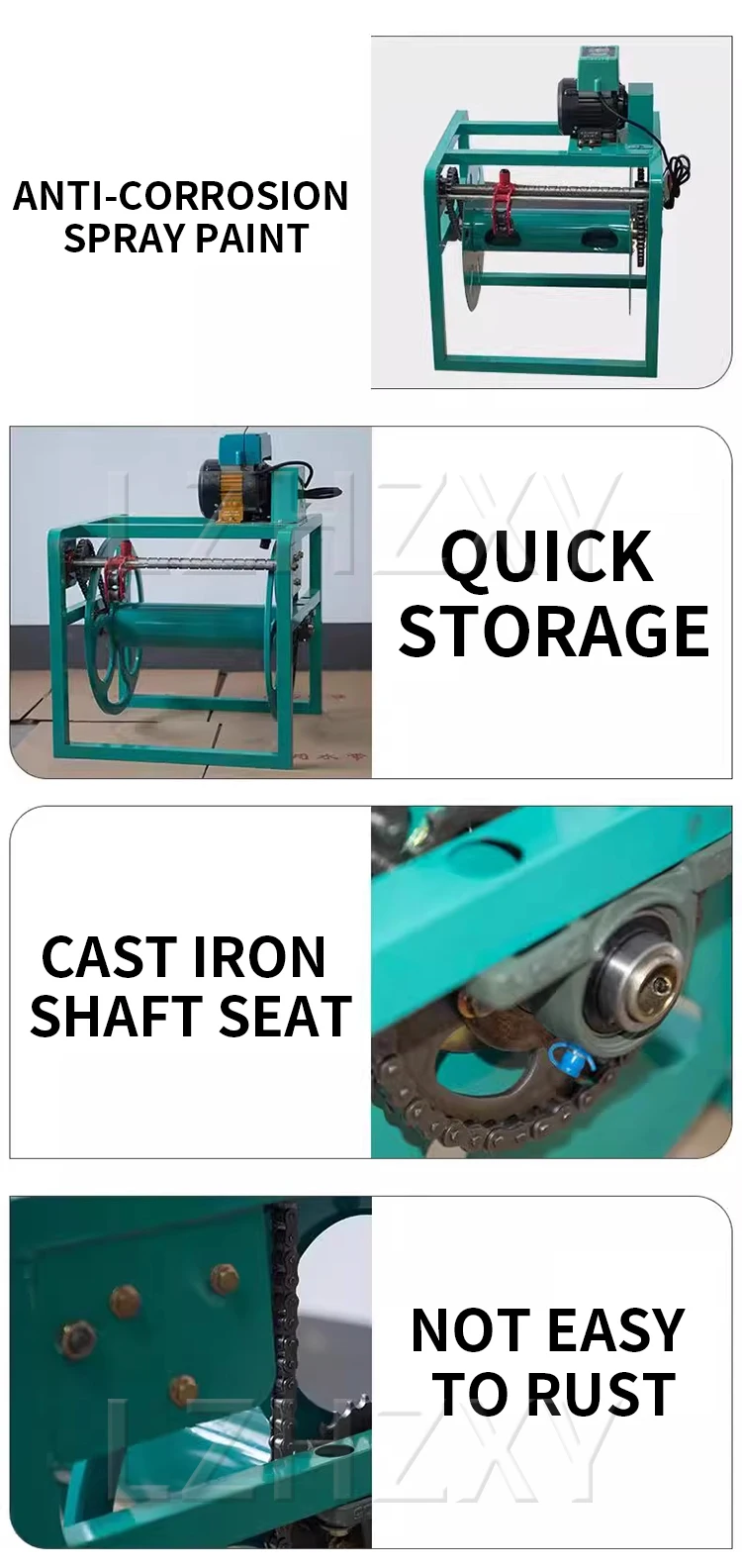 New automatic hose reel agricultural sprayer electric reel winding hose rack aut