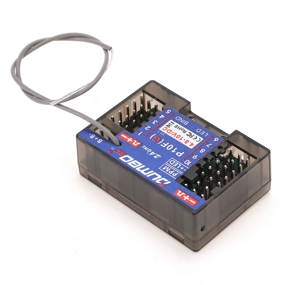 DUMBORC P6DC P10FG P4FMG P6FG MINI 4CH 6CH 10CH 10 Kanal Gyro Empfänger Spannung Rückkehr für X4 X6 Sender RC Auto Boot – Detail 5