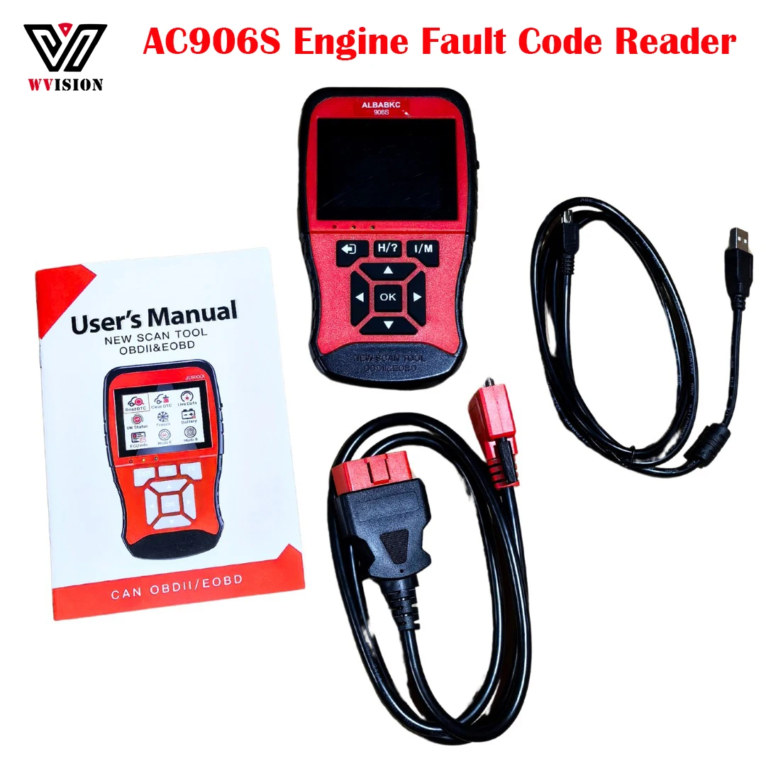 

AC906S OBD2 Engine Fault Code Reader Diagnostic Tools Automotive Fault Diagnosis Instrument