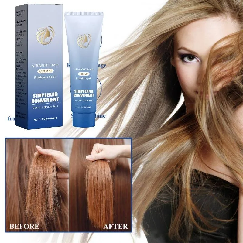 

1PC Keratin Protein Correcting Hair Straightening Cream Replenish Hair Nutrition And Moisture Does Not Hurt Hair Easily Soften