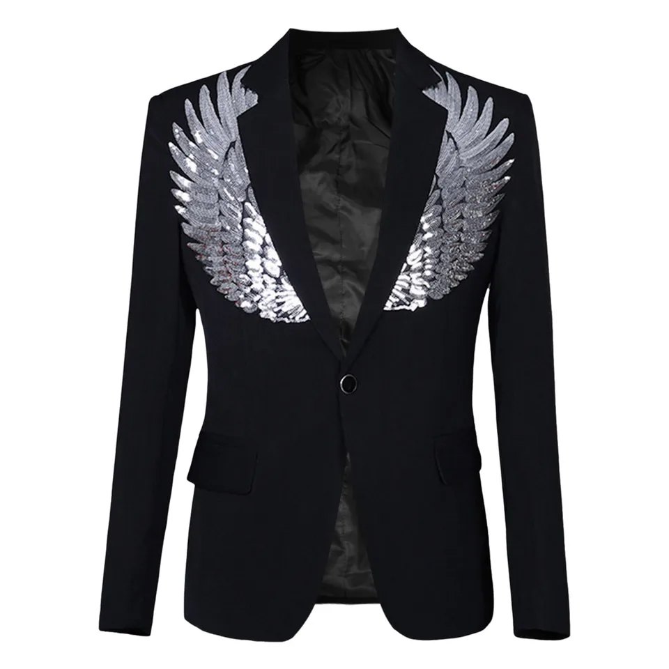 Multicolored Sequin Tuxedo Jacket for Men