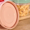 4 Pcs 500ml Round Food Fresh Keeping Box Kitchen Refrigerator Storage Container Fruits Snacks Sealed Jar Microwave Heating 6