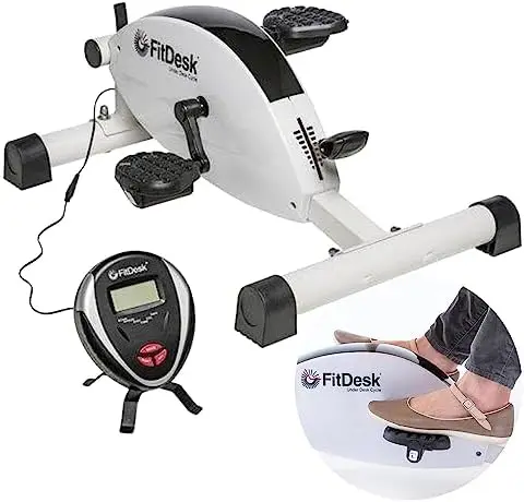 

Desk Bike Pedal Machine with magnetic Resistance for Quiet, Fluid Motion - Adjustable Tension with Digital Performance Meter