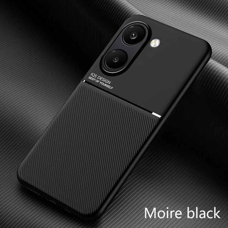 Minimalist Business Style PU Leather + TPU Non-Slip Texture Protective Back Cover