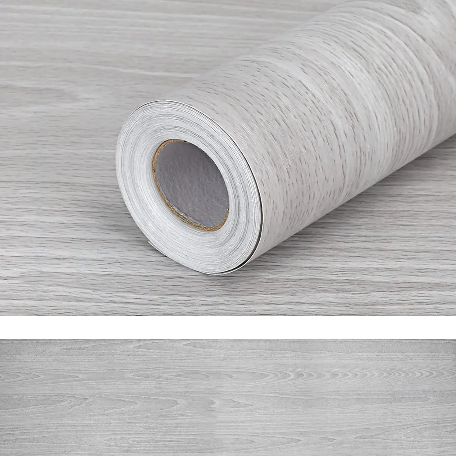 

6M PVC Gray Wood Grain Waterproof Contact Paper for Furniture Refurbish Self Adhesive Thick Wallpaper Peel and Stick Stickers