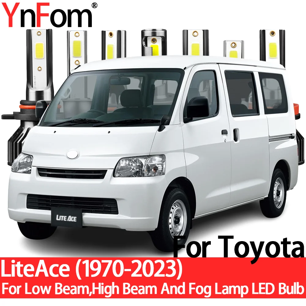 

YnFom для Toyota LiteAce 1970-2023 специальный LED набор ламп для передних фар ближнего света, дальнего света, противотуманных фар, автомобильные аксессуары