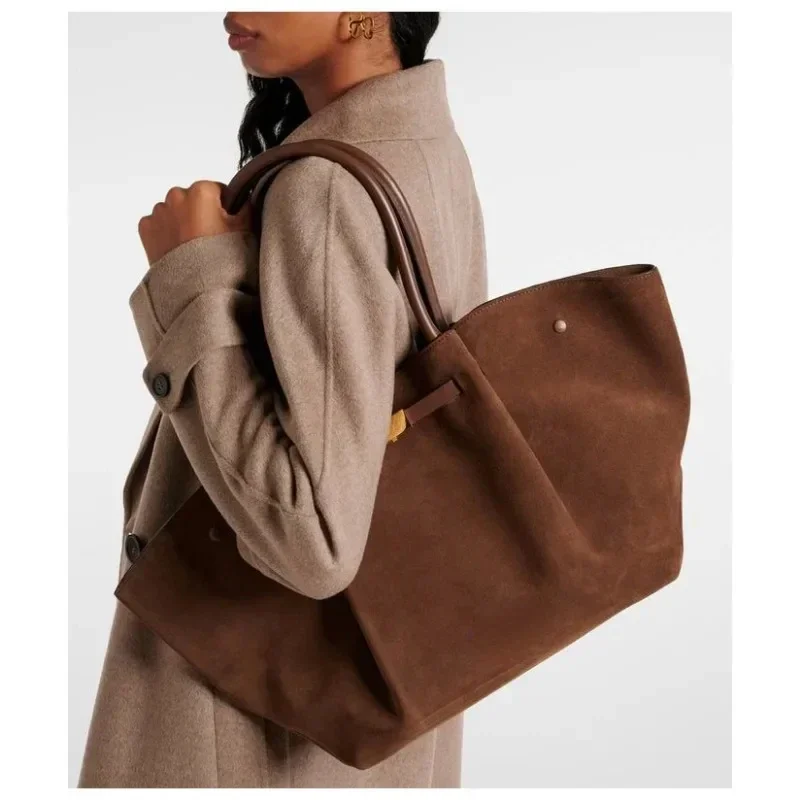 shoulder bag ladies handbag underarm bag Autumn and Winter Suede Frosted Tote Bag Commuting Retro One-shoulder Hand-held Armpit Bag for Women