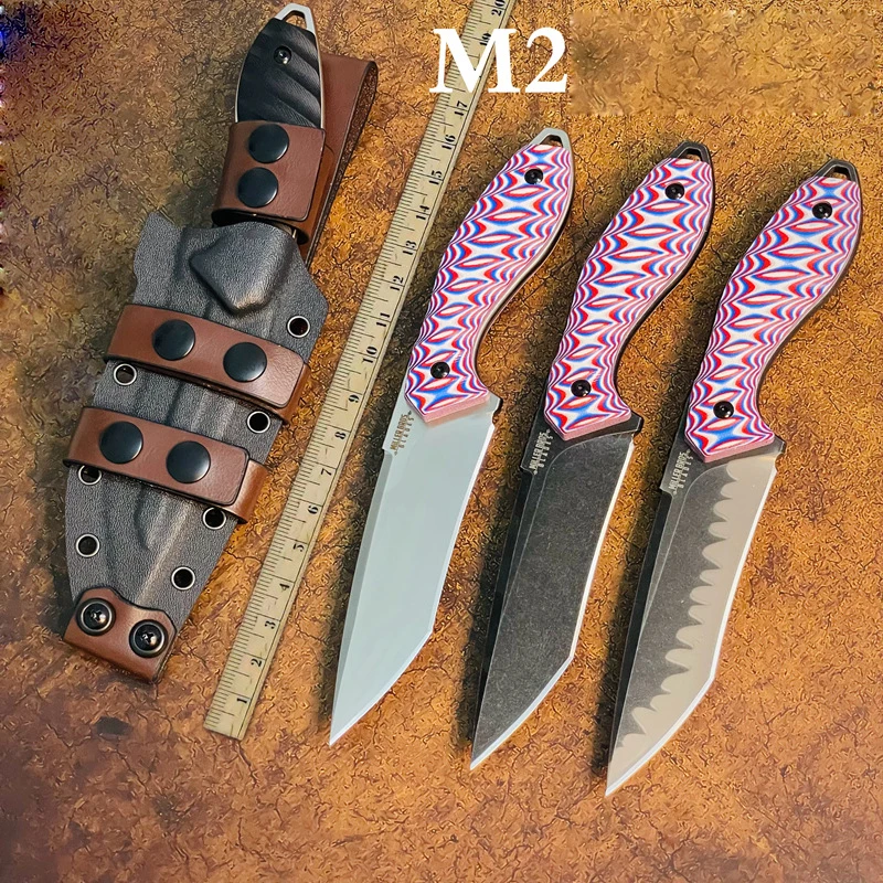 

Small dragon ball M2 with K sheath VG10 steel high hardness sharp knife outdoor camping tactical straight knife