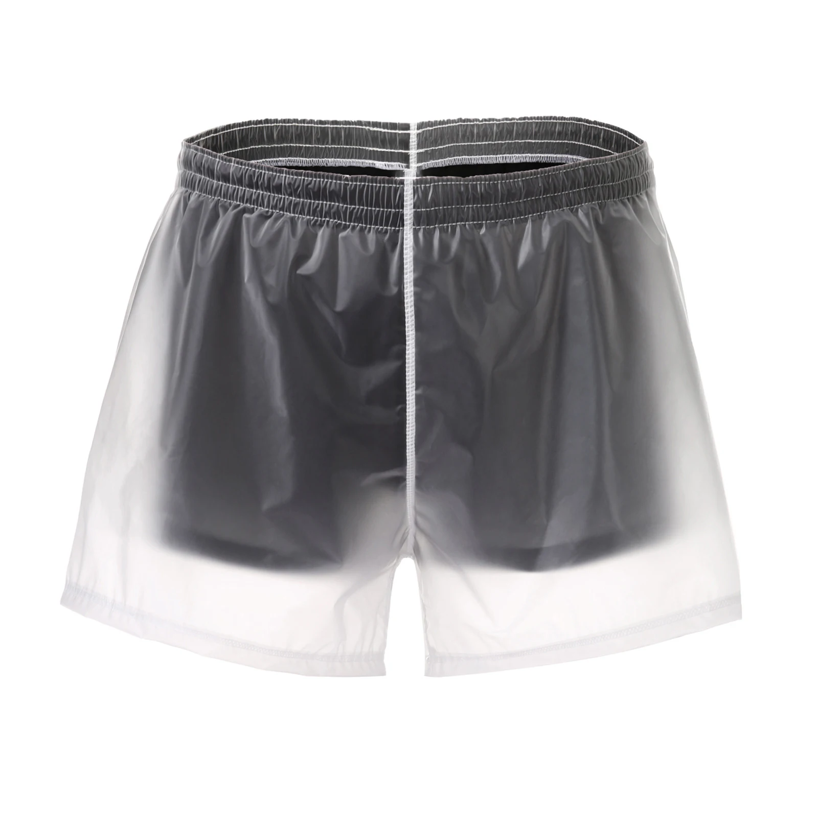 Swimwear Mens Stylish Swim Trunks Swimsuit PVC Top Layer Quick-dry Lining Boxer Shorts Beachwear Surfing Diving Swimming Shorts