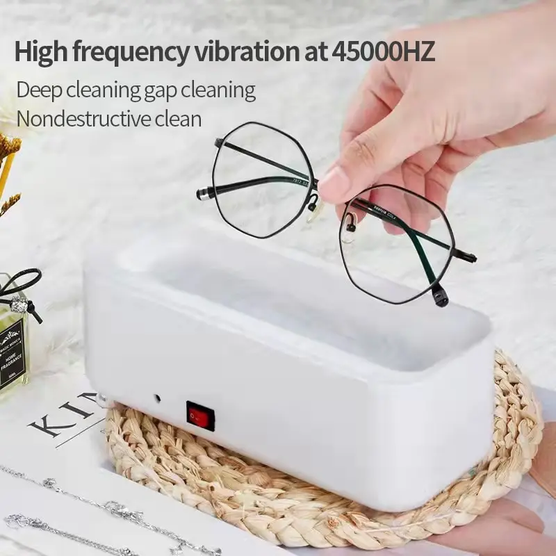 Nettoyeur à Vibrations Acoustiques Multifonctionnel, Machine Portable pour Livres Ménagers, Lunettes, Dispositif pour Montre, Bijoux