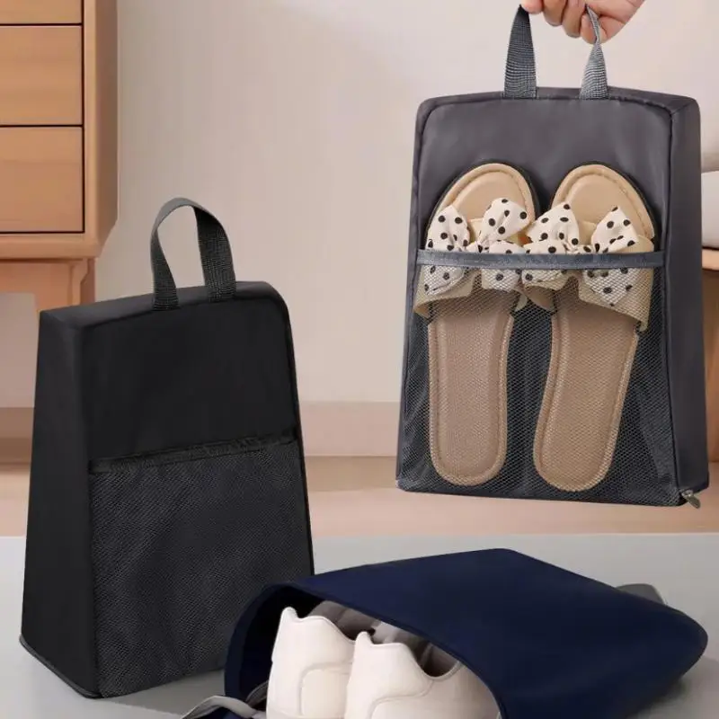 1pc Portable Wide-Opening Shoe Storage Bag Durable Travel Organizer for Shoes Clothes Space-Saving Home Trip Packing Essential