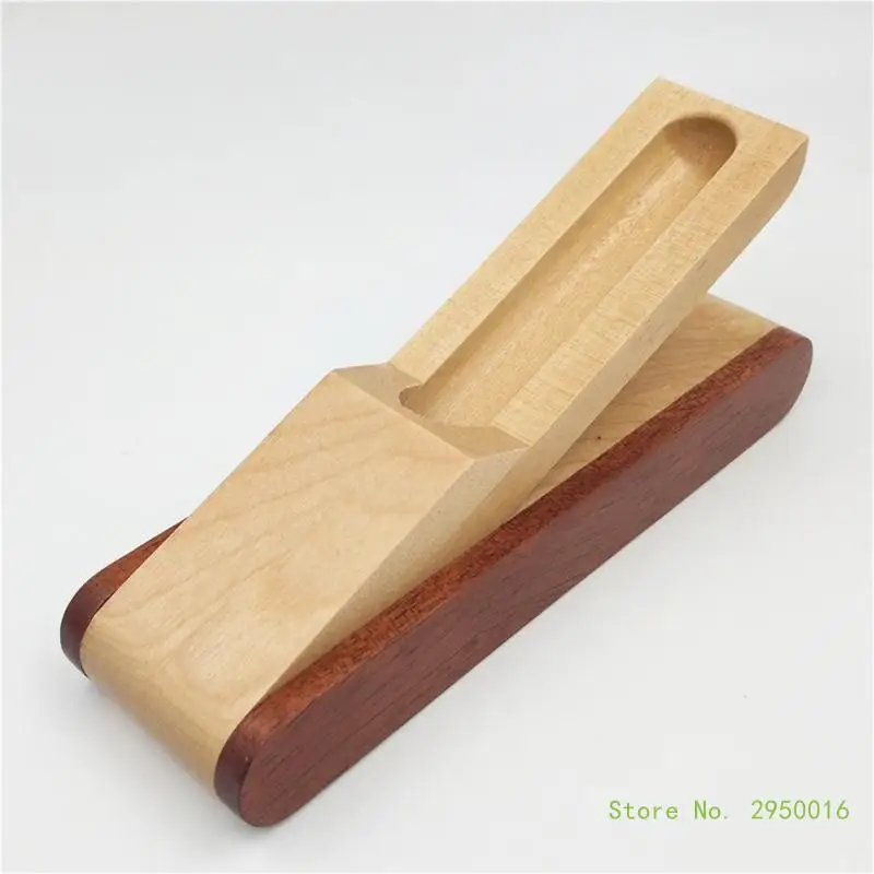 

Wooden Pencil Case Holder Single Pen Display Holder Maple and Rosewood Desk Organizer with Lid for Office School Home