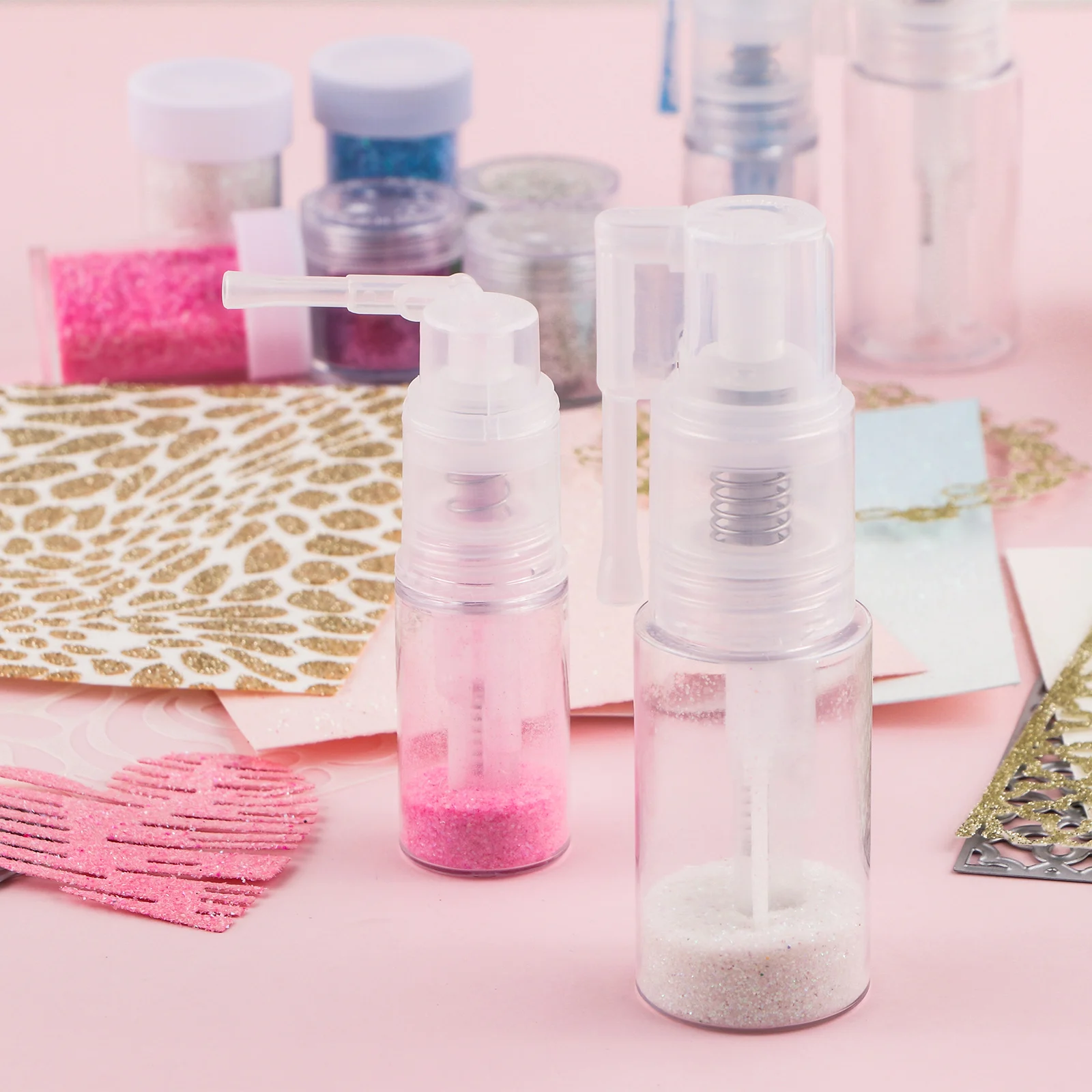 Glitter Duster for Adding Sparkle Shimmer Dry Powder Empty Bottles DIY Scrapbooking Accessories Portable Spray Bottle 14/35 ML