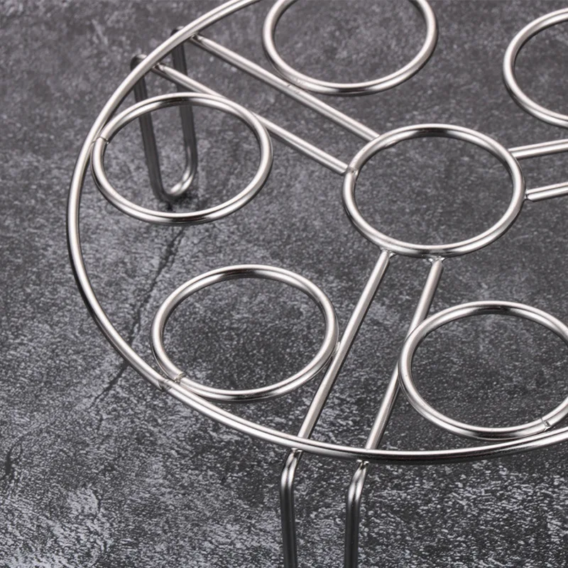 Stainless Steel Egg Steamer Household Boiled Egg Tray Kitchen Utensils Three-legged Waterproof Steaming Rack Storage Rack steam egg rack