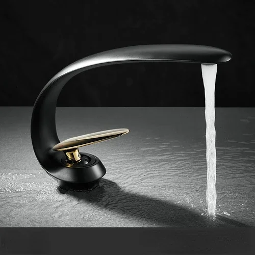 Creative Bathroom Sink Faucet Tap White Brass Wash Basin Faucets Single Handle Hot and Cold Waterfall Modern Elegant Mixer Tap 13