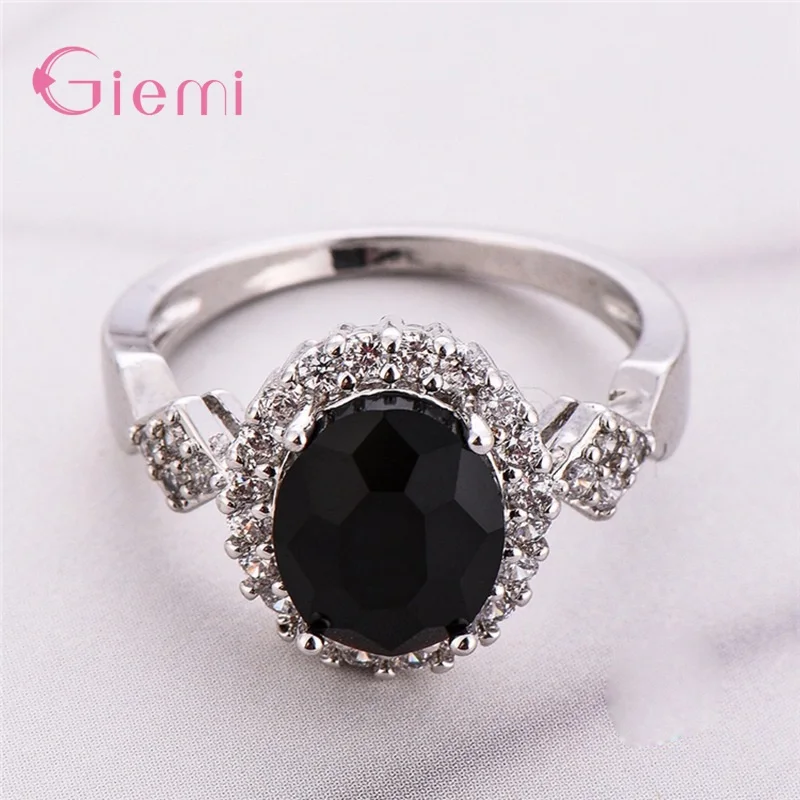 Silver Rings 925 Sterling Silver Rings Engagement Wedding Ring Section Rotation Curve Style Cubic Zircon Ring For Women Girl