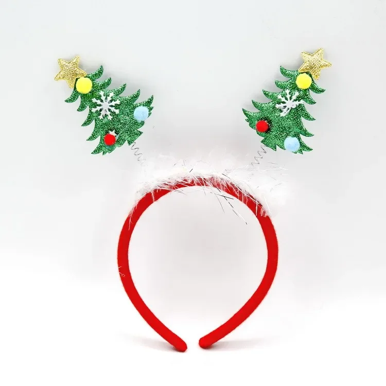 Christmas Headband Antler Xmas Tree Elk Snowman Hair Clip Xmas Dress Up Props Noel Navidad Natal Merry Christmas Headbands