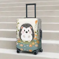 Kawaii Cartoon Pineapple Hedgehog Suitcase Cover Animals Cruise Trip Holiday Fun Luggage Accesories Protection 1