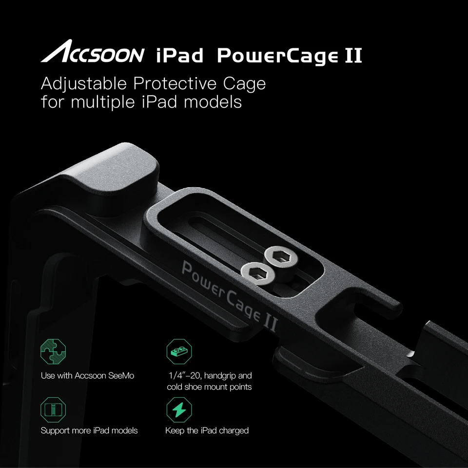 Accsoon iPad PowerCage Pro II Monitoring Cage for Seemo iPad 10th