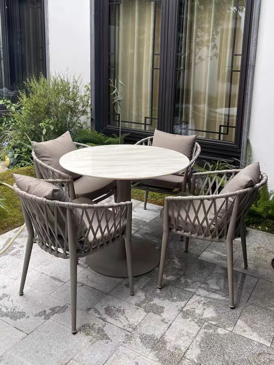 

Leisure outdoor tables, chairs, courtyards, high-end villas, courtyards, rattan chairs, terraces, garden tables and chairs
