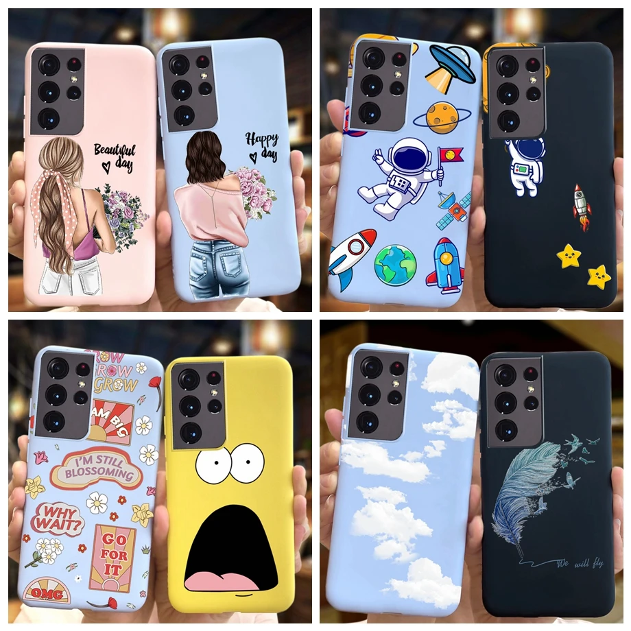 Per Samsung S21 Ultra 5G Custodia Galaxy S21 Ultra Con Nfc Moda Soft Liquid Silicone Telefono Shell Samsung Galaxy S21 Sm-G998B