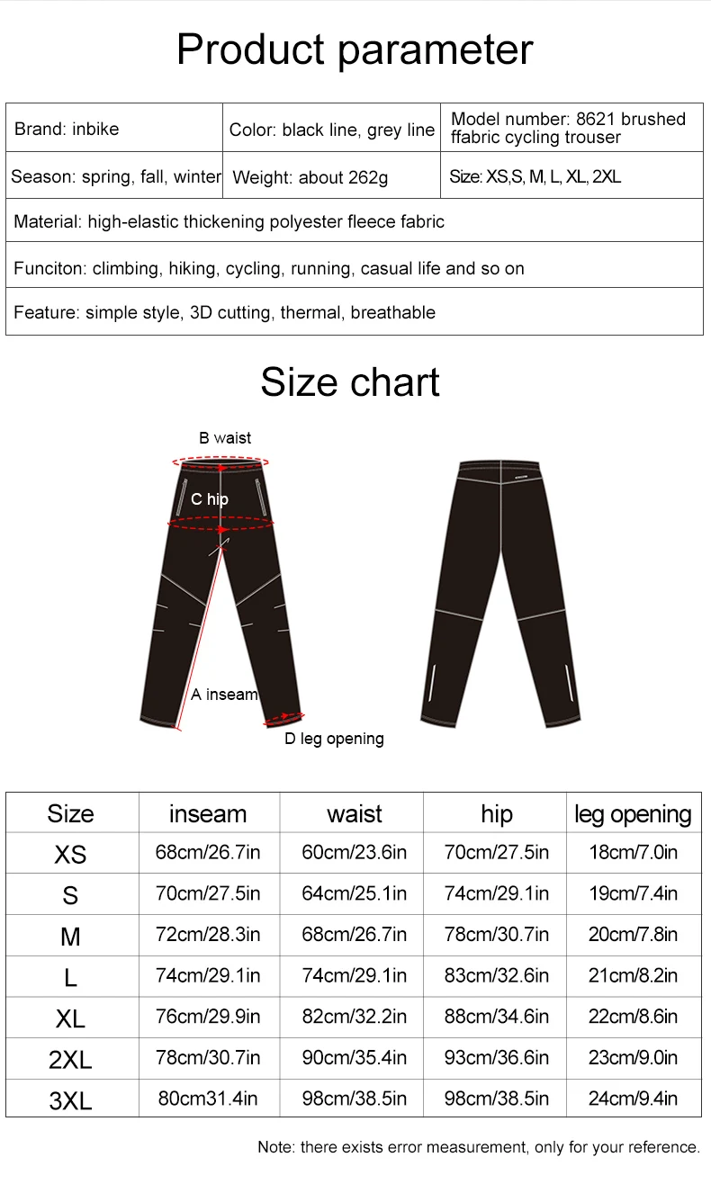 bisiklet kış erkek bisiklet pantolonları termal polar erkek spor tayt tayt uzun koşu pantolonları yastıklı koşu pantolonu olmadan – Detail 2