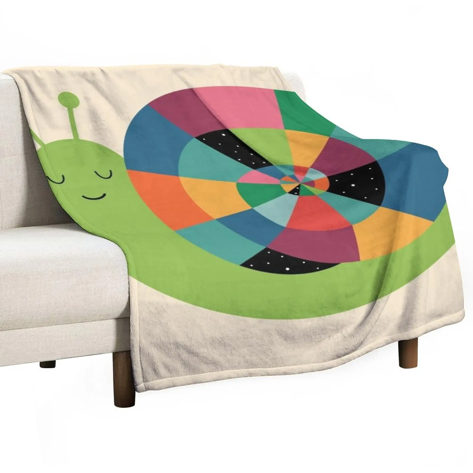 

Snail Time Throw Blanket Dorm Room Essentials sofa Moving Blanket Soft Big Blanket