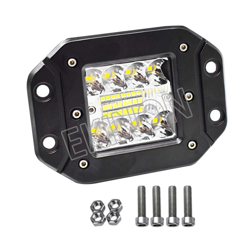 48W LED 작업등 알루미늄 자동 운전 안개등 자동차 액세서리 (오프로드 골프 지프 트랙터 SUV UTV ATV 4x4 화이트)