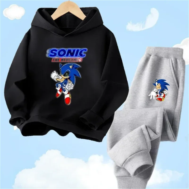 thumbnail image 1 of Conjunto de sudadera con capucha Sonic 2024, ropa de bebé para primavera, prendas de vestir exteriores, tops, sudadera para niño, ropa para niña, ropa para madre e hijo, 1 of 5