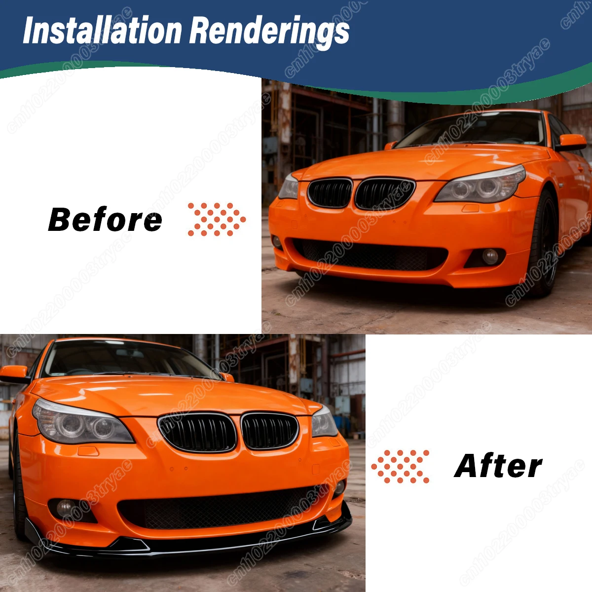 BMW 5 시리즈 E60 E61 M 스포츠 2005 2006 2007 2008 2009 2010 자동차 프론트 범퍼 하단 립 가드 스포일러 립 스플리터 바디 키트