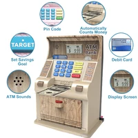 Atm Machines for Real Cash Payment, Piggy Bank Adults Use, Slot Machine Euro Counter, Money Saving Box, gifts for kids 1
