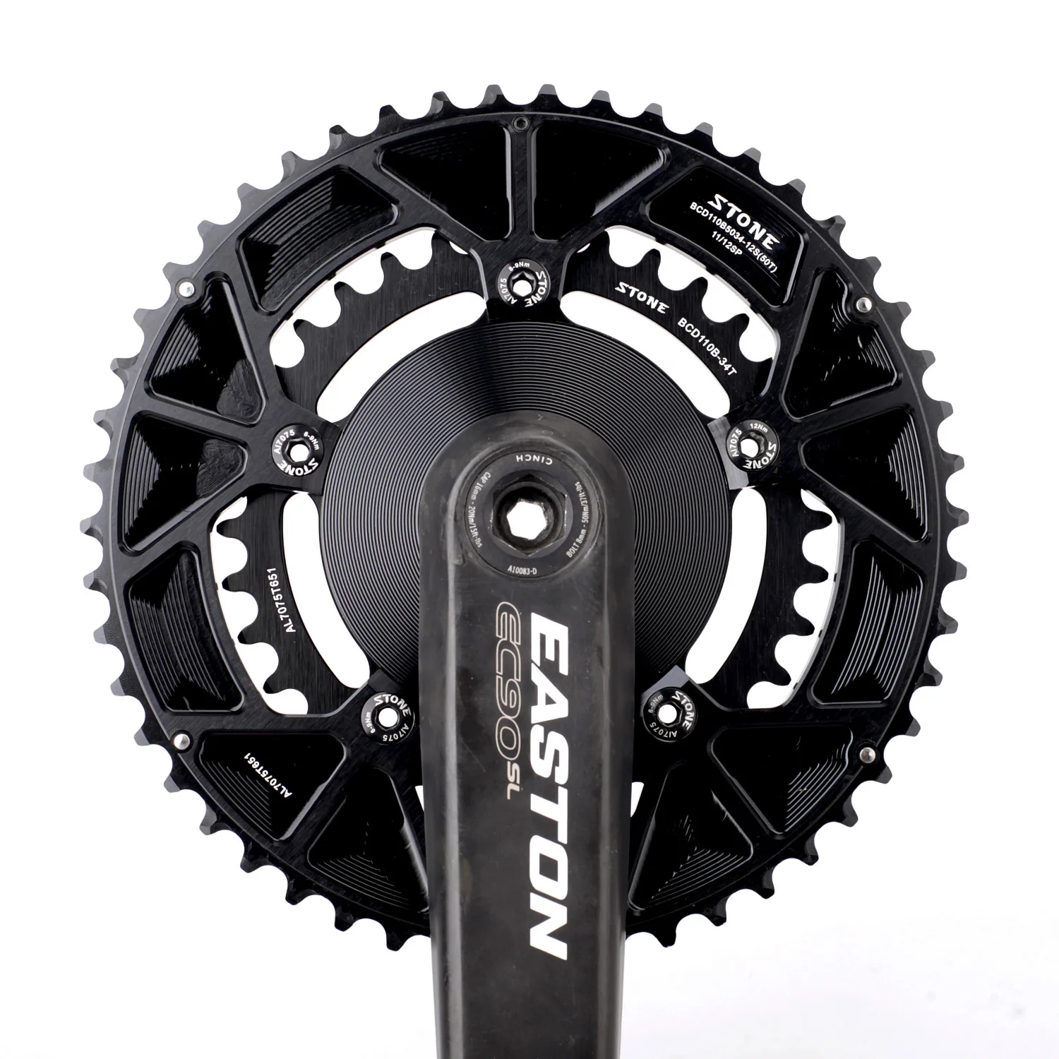 ストーンチェーンリングアダプタースパイダー EASTON EC90SL に 110BCD