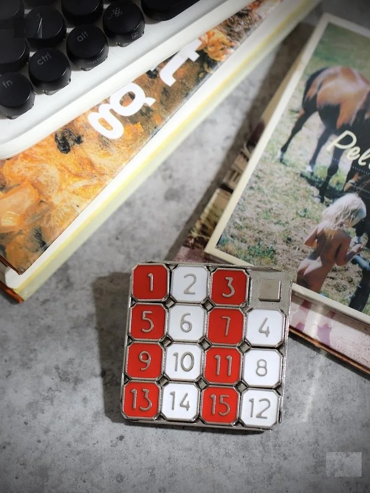 Metal Number Slide Puzzle Brain Puzzle Games Huarong Road Toys Exercise The Brain Educational Toy for Children 1-15