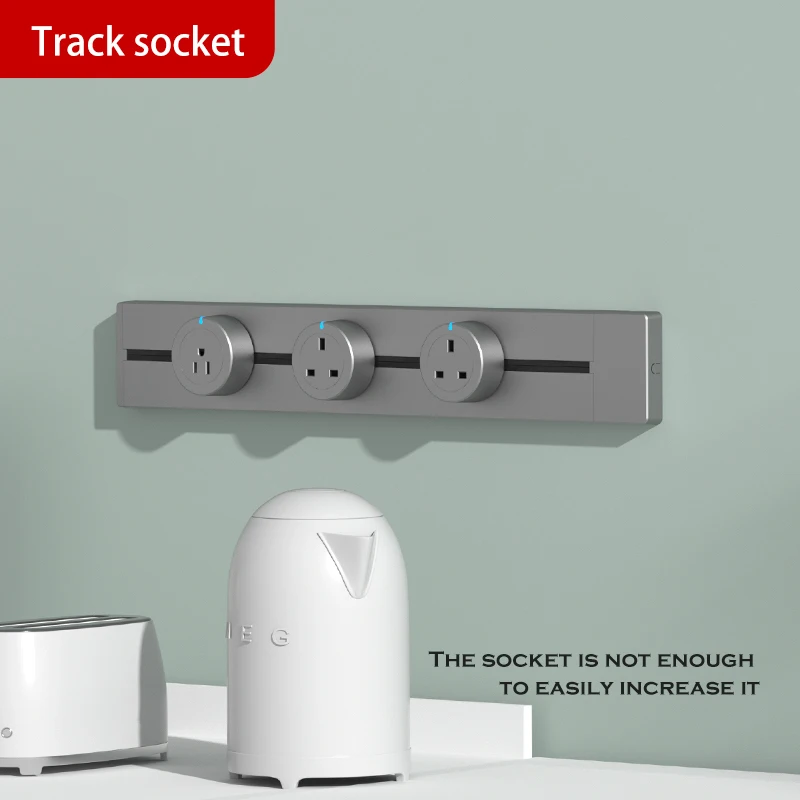 Herepow-مقبس قضيب متنقل مع USB ، قابس متعدد الوظائ...