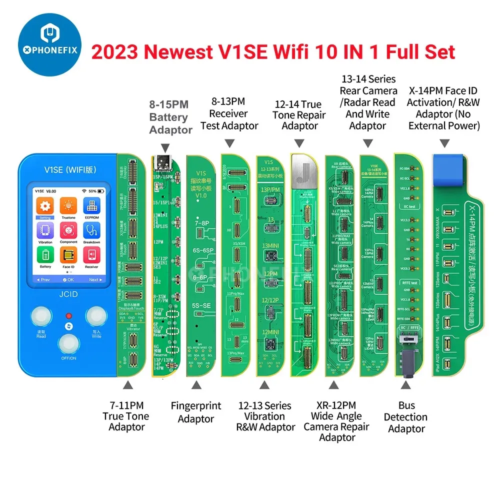 Programmatore Jc V1Se Per Iphone 11 12 13Pro 14 15 Pro Max Programmatore Di Batterie Per Impronte Digitali Con Tocco Di Colore Originale Fotosensibile