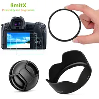 UV Filter Bayonet Lens Hood Cap + 2x Glass Screen Protector For Canon RF-S 18-150mm EF-M 18-150mm  STM Lens on EOS R7 R10 M50 II 1