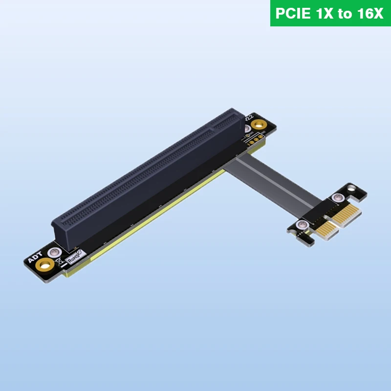 

PCI-E Riser Card PCIE 1X to 16X Extension Adapter Cable 5cm 10cm 20cm 30cm 60CM 80cm 100cm Cable upright Graphics card Vertical