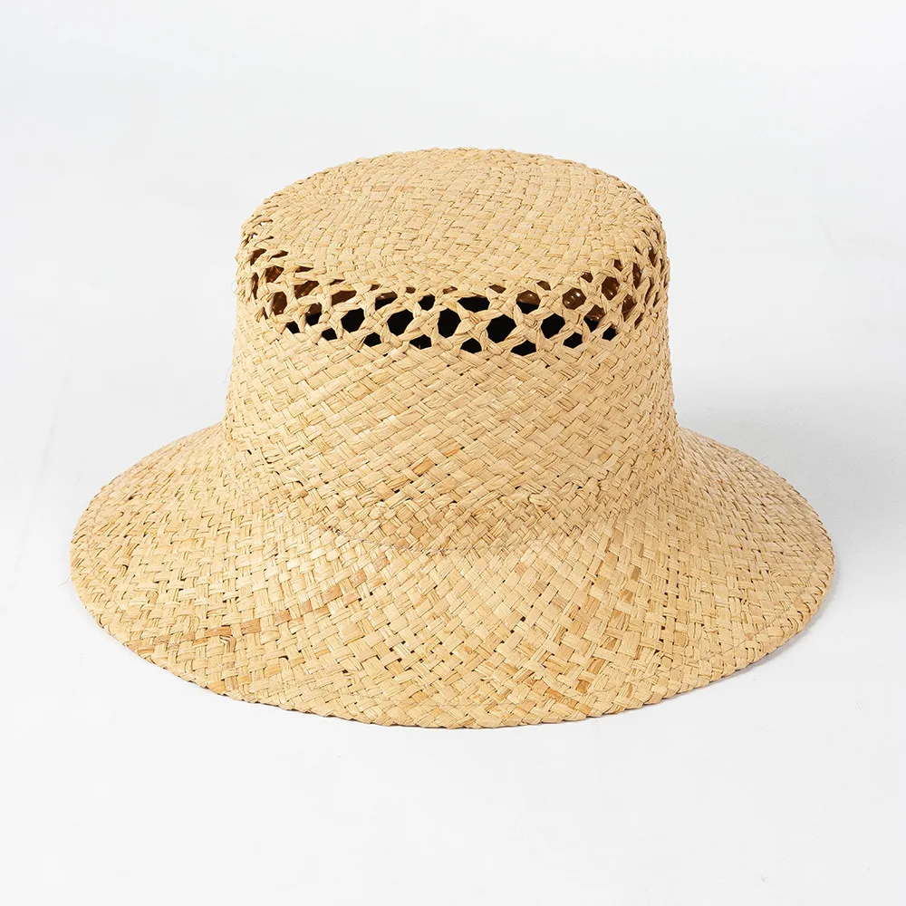 STYLISH BUCKET STRAW HAT IN Classic Beige Adjustable Size Outdoor Accessory S983c9e90982143f4ad643180db9b5  main image 2