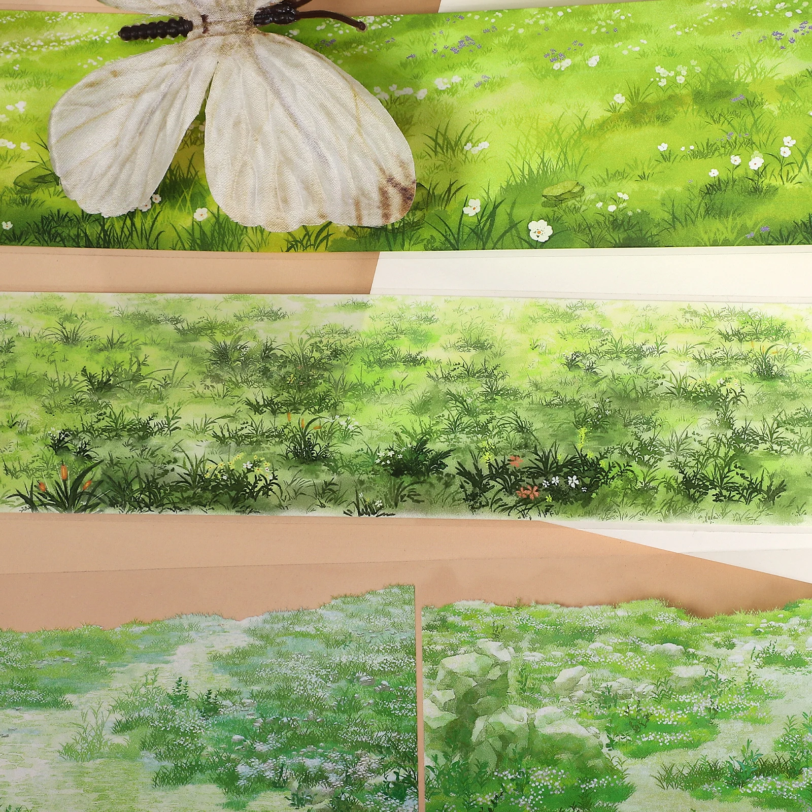 500cm 빈티지 초원 식물 꽃 풍경 PET 테이프 크리 에이 티브 DIY 저널 재료 콜라주 스크랩북 편지지