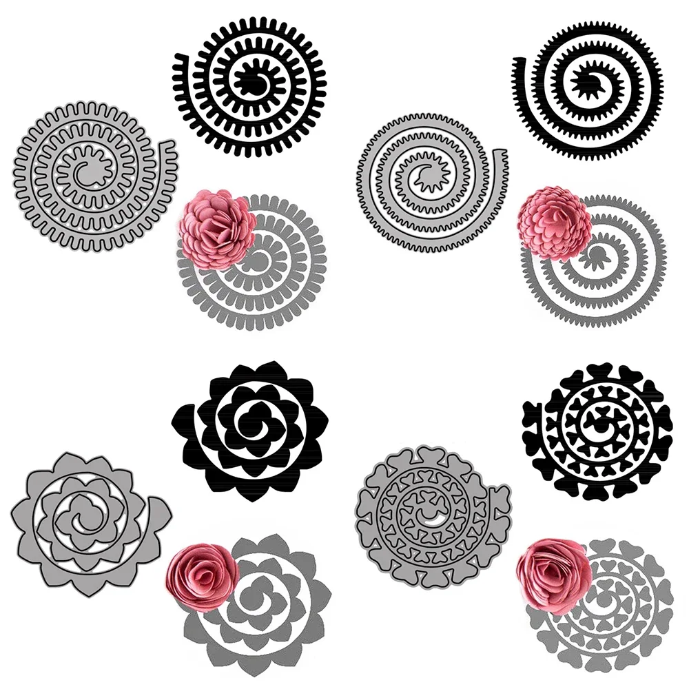 Metal Cutting Dies 24 Styles Scrapbook Embossing Circle Die Cuts Photo Album Cutter Paper DIY Craft
