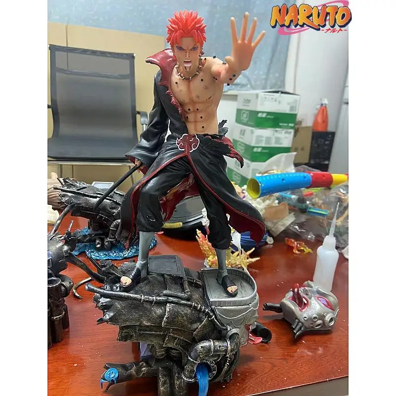 

38CM Anime Naruto Shippuden Akatsuki Pain Battle Dameged Ver. GK PVC Action Figure Statue Collectible Model Toys Doll Gifts