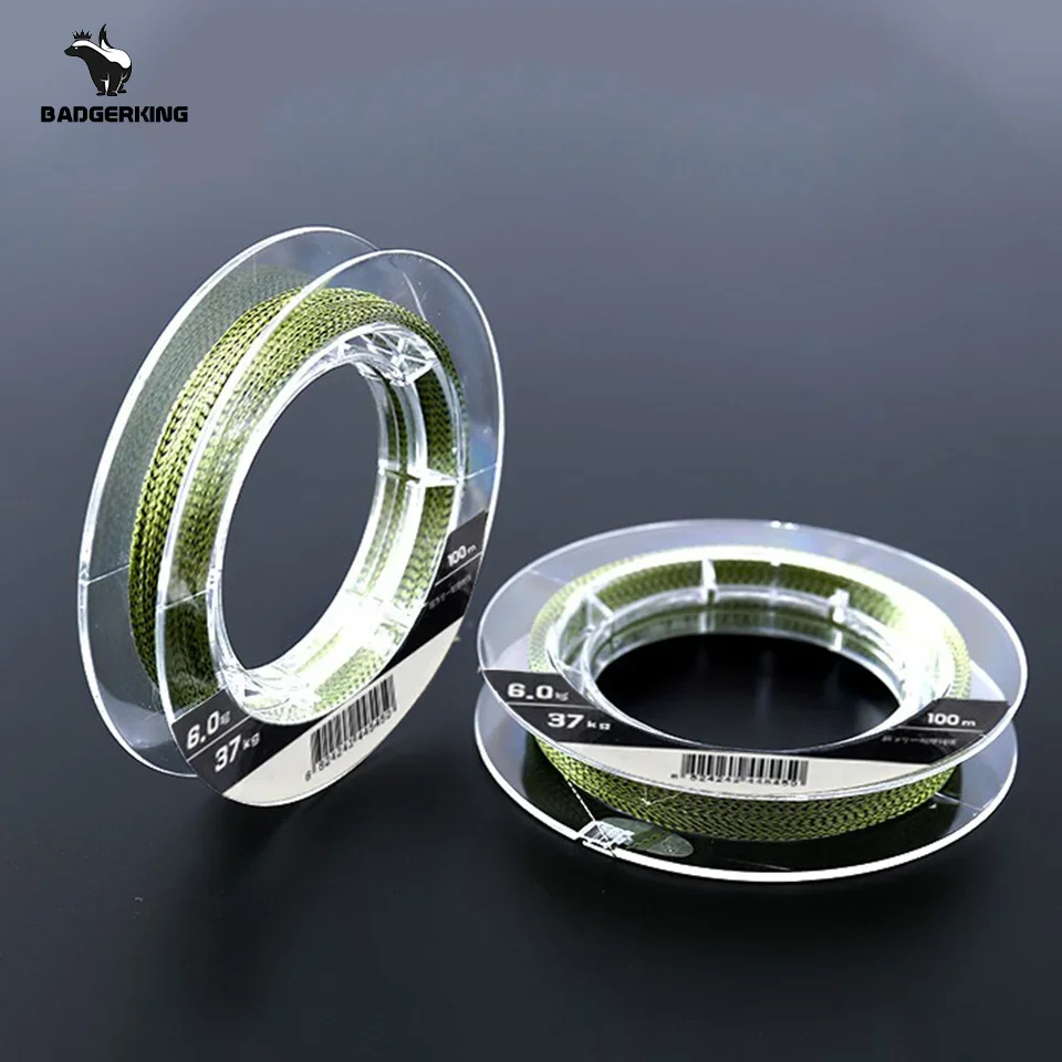 100m carp fishing leader line 4 strands PE braided fishing line multifilament line braid line Camouflage 4cord fishing line 3