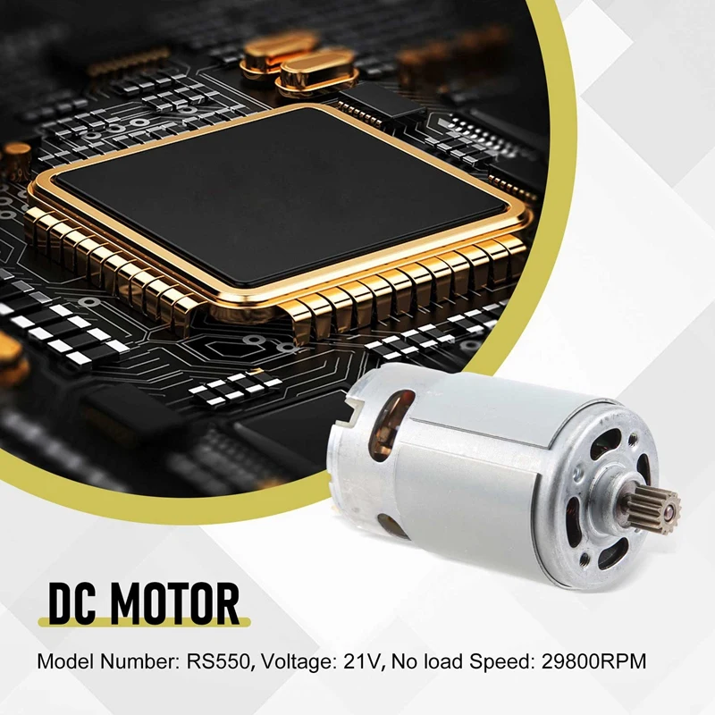 RS550 DC Motor 8.2Mm 14 Teeth Gear Mini Motor 21V 29800RPM Electric Saw For Reciprocating Rechargeable Hand Saw