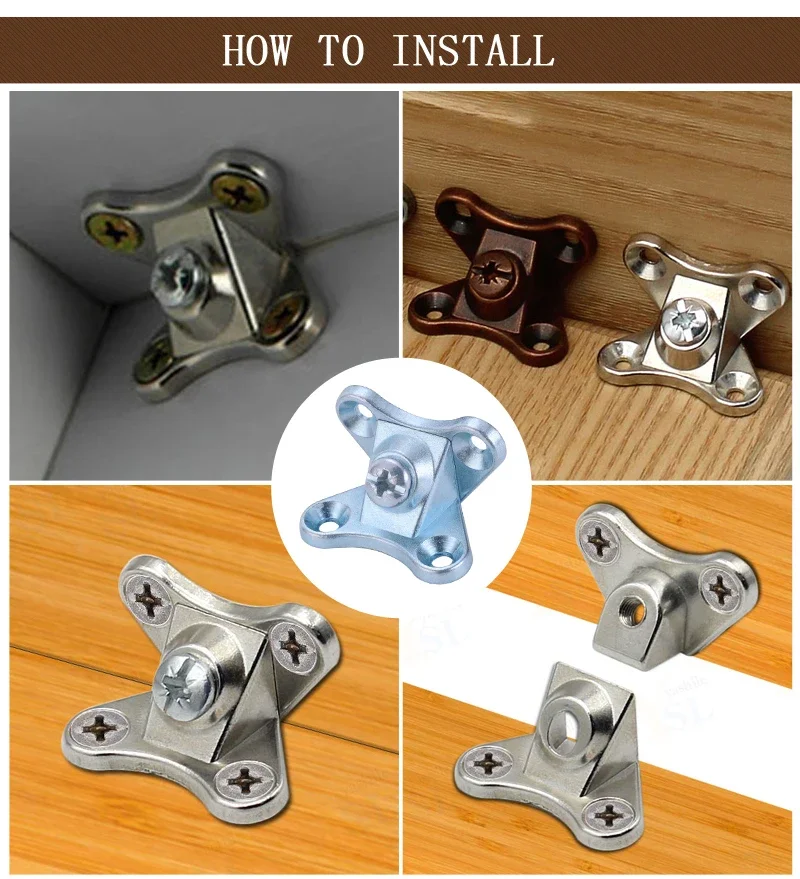 Stainless Steel Angle Bracket Furniture Hardware Angle Bracket Angled Furniture Hardware Angle Connector 2 Pieces Disassembled Corner Code Right Angle L Shape Bracket Support Connector Holder Furniture Reinforced Thicken 90 Degree