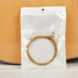 Set of 6 Pure Copper Acoustic Guitar Strings - High-Quality Classic Sound Guitar Accessories (Brass string)