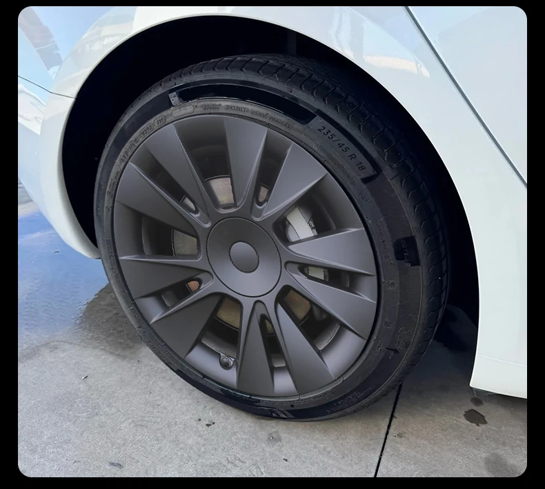 4PCS 18 Zoll Radkappe für Tesla Modell 3 2017-2023 Messer Stil Automobil Radkappe Ersatz Räder Abdeckung Vollrand Zubehör – Detail 12