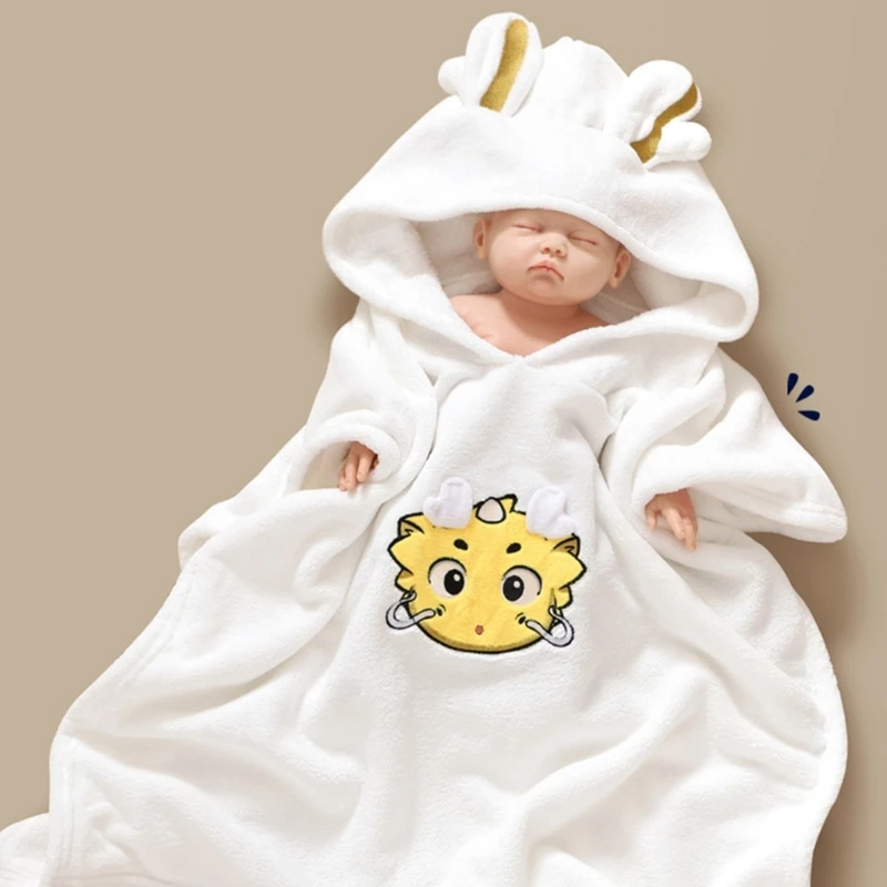 Baby Robe Cartoon Hoodies Rabbit Cloak Girl Boys Sleepwear Bath Towels Kids Soft Bathrobe Pajamas Children's Clothing Costumes images - 6