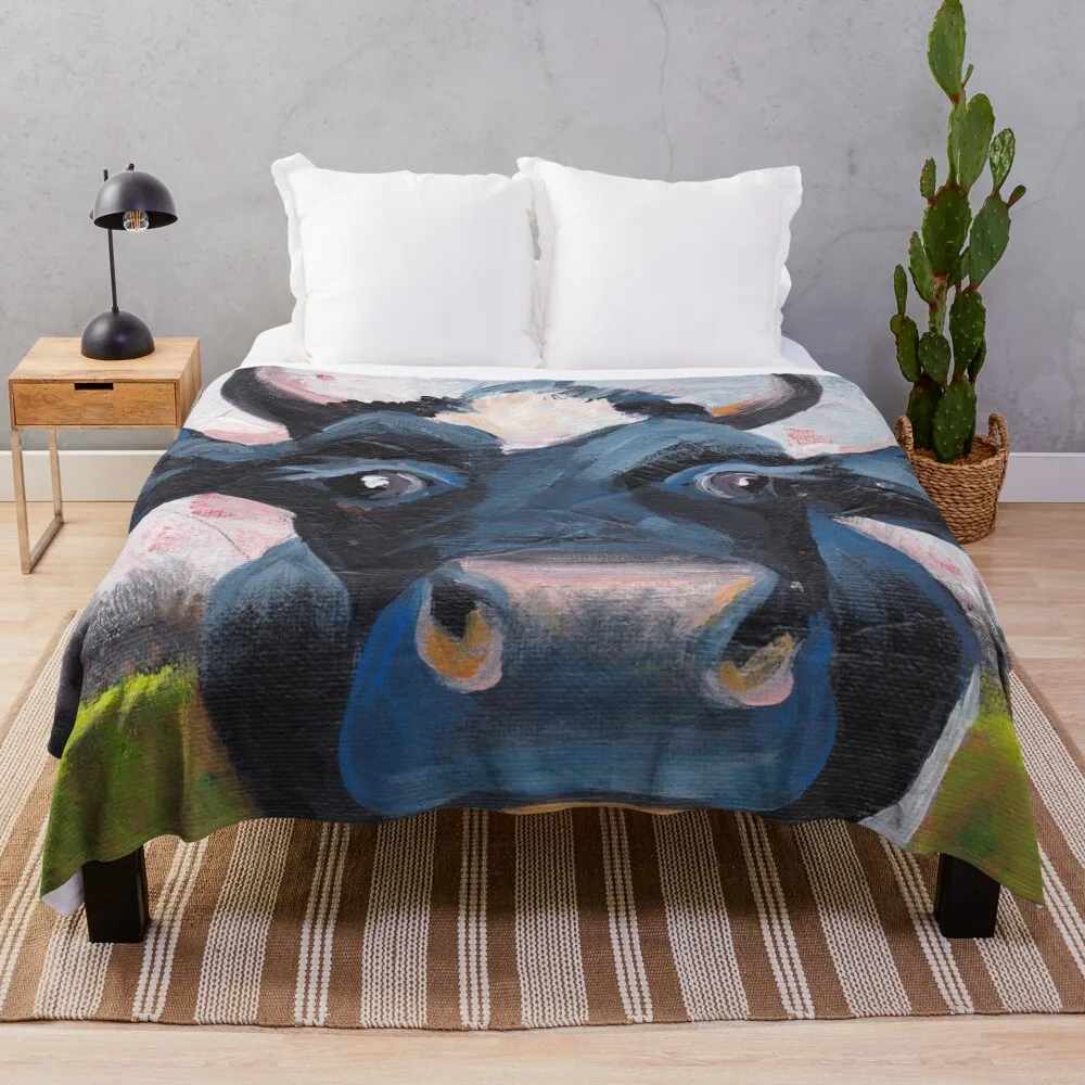 

Диванная одеяло Crazy Cow, тонкие плюшевые одеяла для кемпинга и Хэллоуина