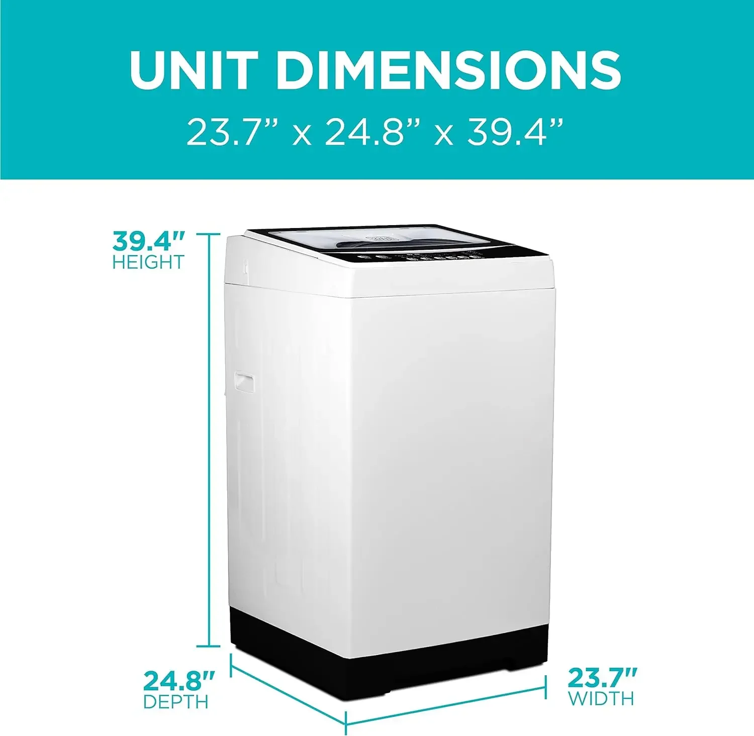 Small Portable Washer,Washing Machine for Household Use,Portable Washer 3.0 Cu.Ft.with 6 Cycles, Transparent Lid & LED Display 5