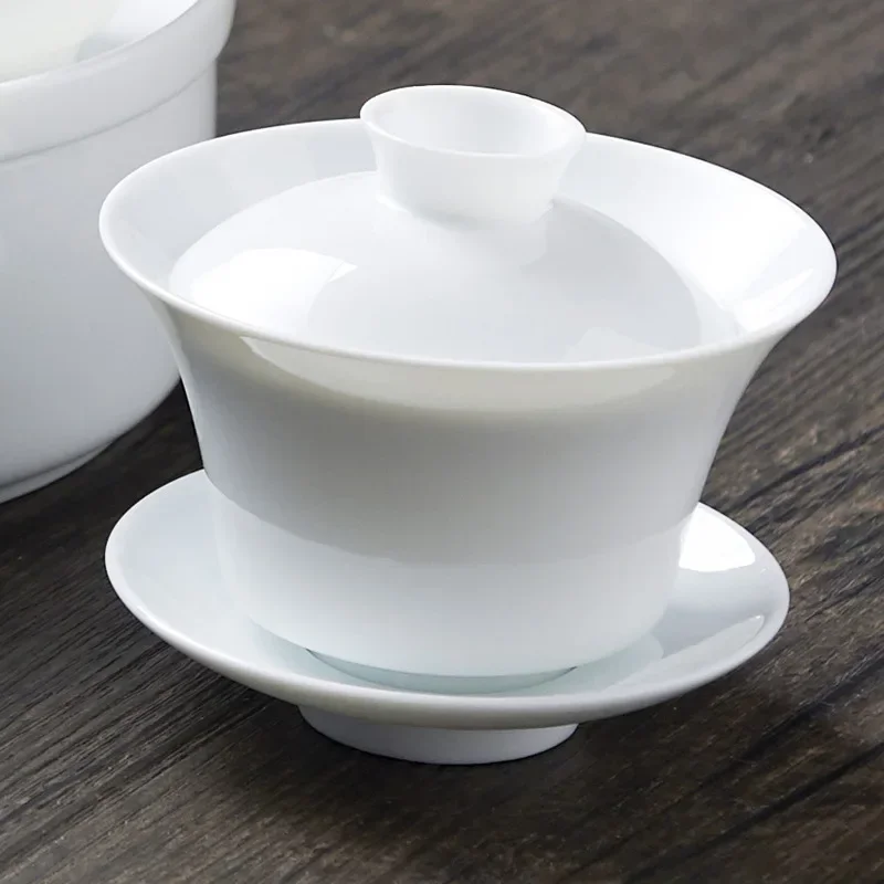 Chinese Traditions Gai Wan Tea Set Bone Tea Gaiwan Porcelain Pot Set de soupi&egrave;re tasse &agrave; th&eacute; Kung Fu service &agrave; th&eacute; tea set